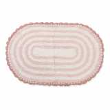 Tappeto Bagno All Around Ovale Righe con Merletto Atelier 17 in Cotone 50x80 cm – 5 Colori