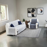 Copripoltrona Trapuntato Genius Natural in Cotone Double-Face - Biancaluna