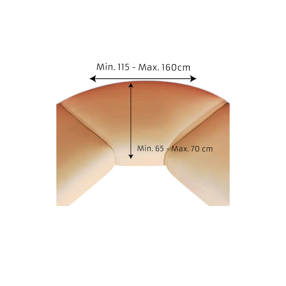 Copricuscino Bielastico Antimacchia Tinta Unita Genius Angolare da 115 a 160 cm x 70 cm- Biancaluna