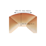 Copricuscino Bielastico Antimacchia Tinta Unita Genius Angolare da 115 a 160 cm x 70 cm- Biancaluna