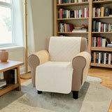 Copripoltrona Trapuntato Genius Natural in Cotone Double-Face - Biancaluna