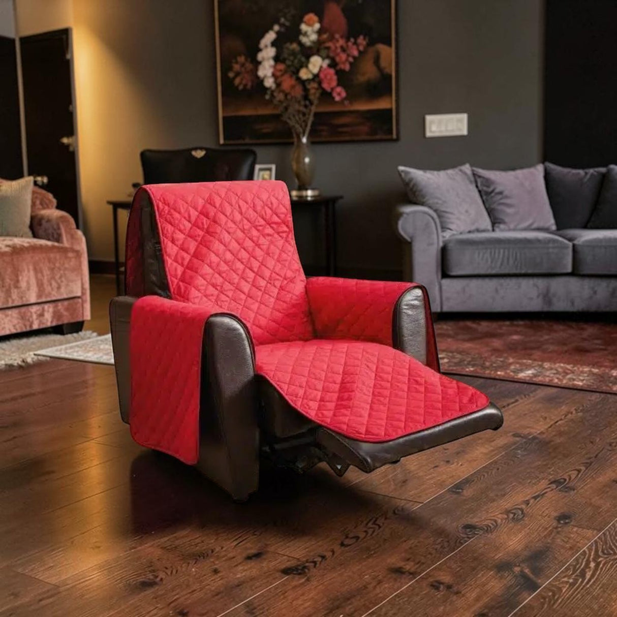 Copripoltrona Lounge Trapuntato Genius Natural in Cotone Double-Face - Biancaluna