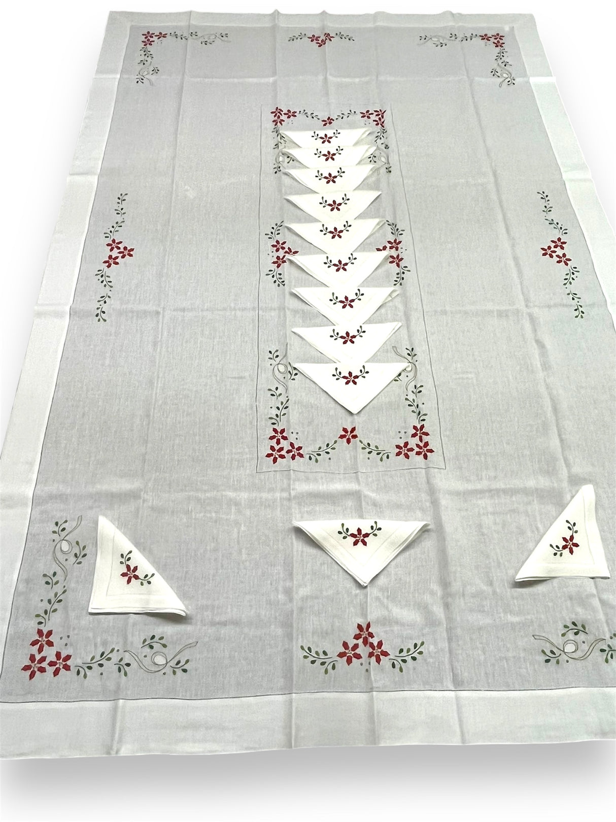 Servizio STELLA NATALE X12 in puro lino by Serendipity