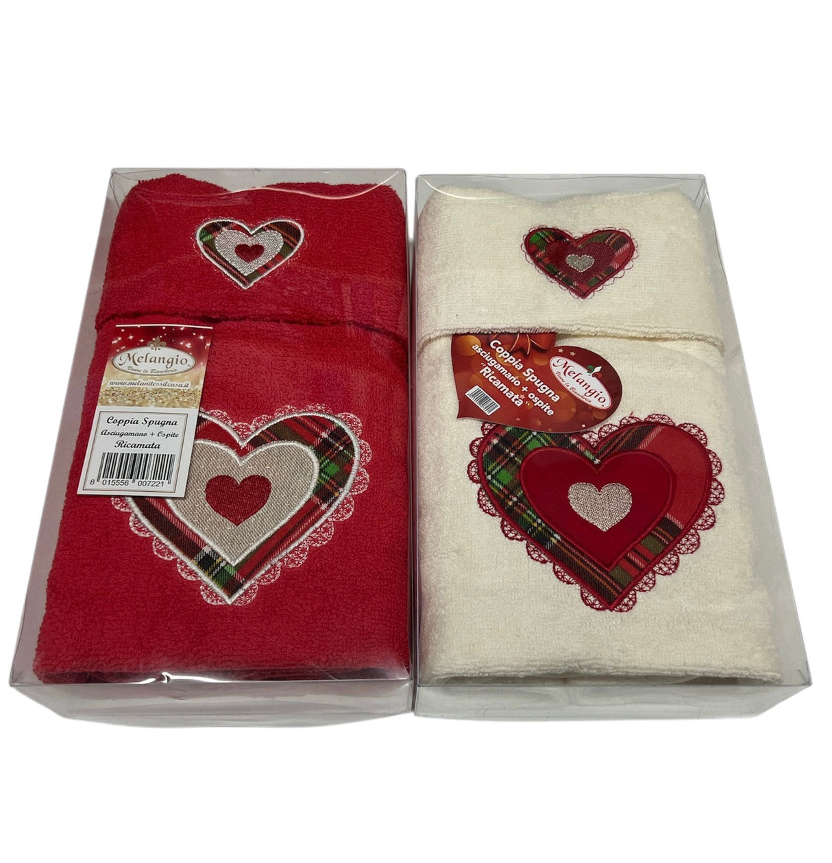 Set Asciugamani 1+1 Cuore - Melangio (Natale)