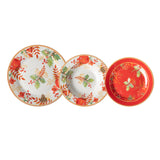 Servizio Piatti x6 Persone RED FLORAL CHRISTMAS by Gusto Casa