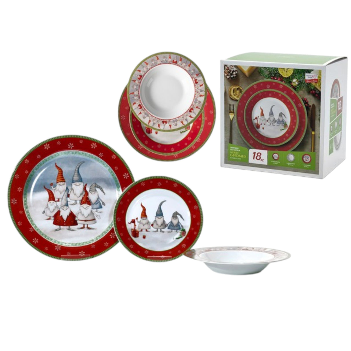 Servizio Piatti x6 Persone  GNOMES  - Gusto Casa