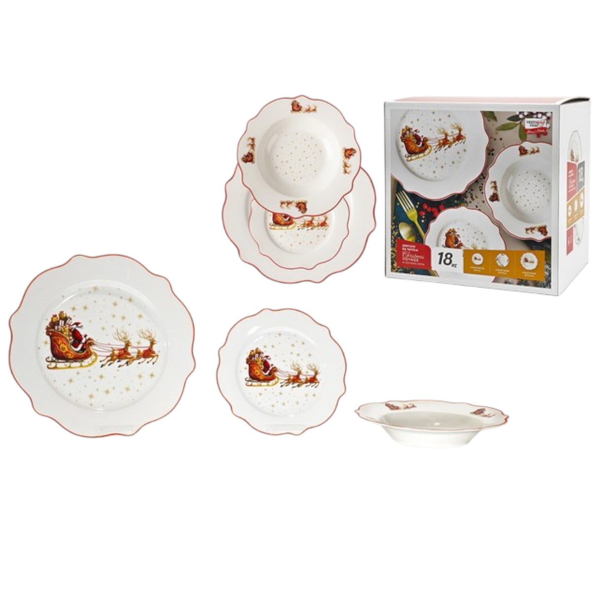 Servizio Piatti x6 Persone  VOYAGE - Gusto Casa