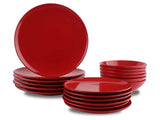 Servizio Piatti 18 pezzi ROSSO - Gusto Casa