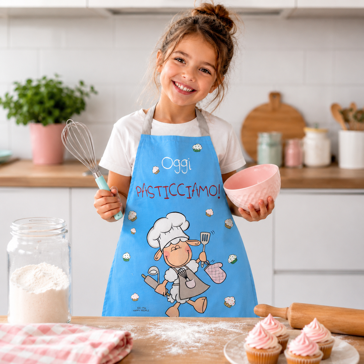 Grembiule da Cucina per Bambini "Oggi Pasticciamo" Kids - Happy People
