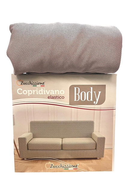 Copridivano Elasticizzato Body Tessuto Antimacchia Adattabile per Poltrona, 2/3/4 Posti - Zucchissime