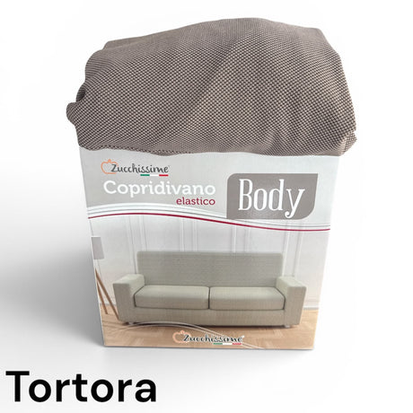 Copridivano Elasticizzato Body Tessuto Antimacchia Adattabile per Poltrona, 2/3/4 Posti - Zucchissime