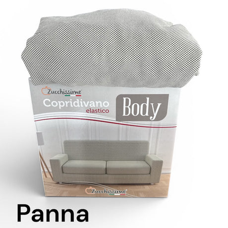 Copridivano Elasticizzato Body Tessuto Antimacchia Adattabile per Poltrona, 2/3/4 Posti - Zucchissime