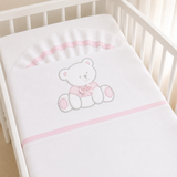 Completo Lenzuola Culla Orsetto ART.6005 100% Cotone - Dolci Sogni