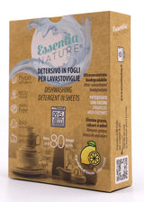 Detersivo Lavastoviglie Ecologico in Fogli Essentia 80 Lavaggi – Ipoallergenico, Vegan, Senza Plastica
