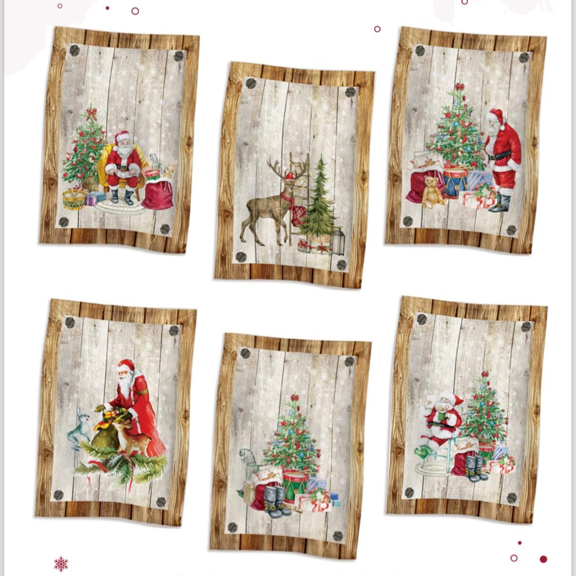 Set 6 Strofinacci TIFFANY XMAS dis.6 by Vingi