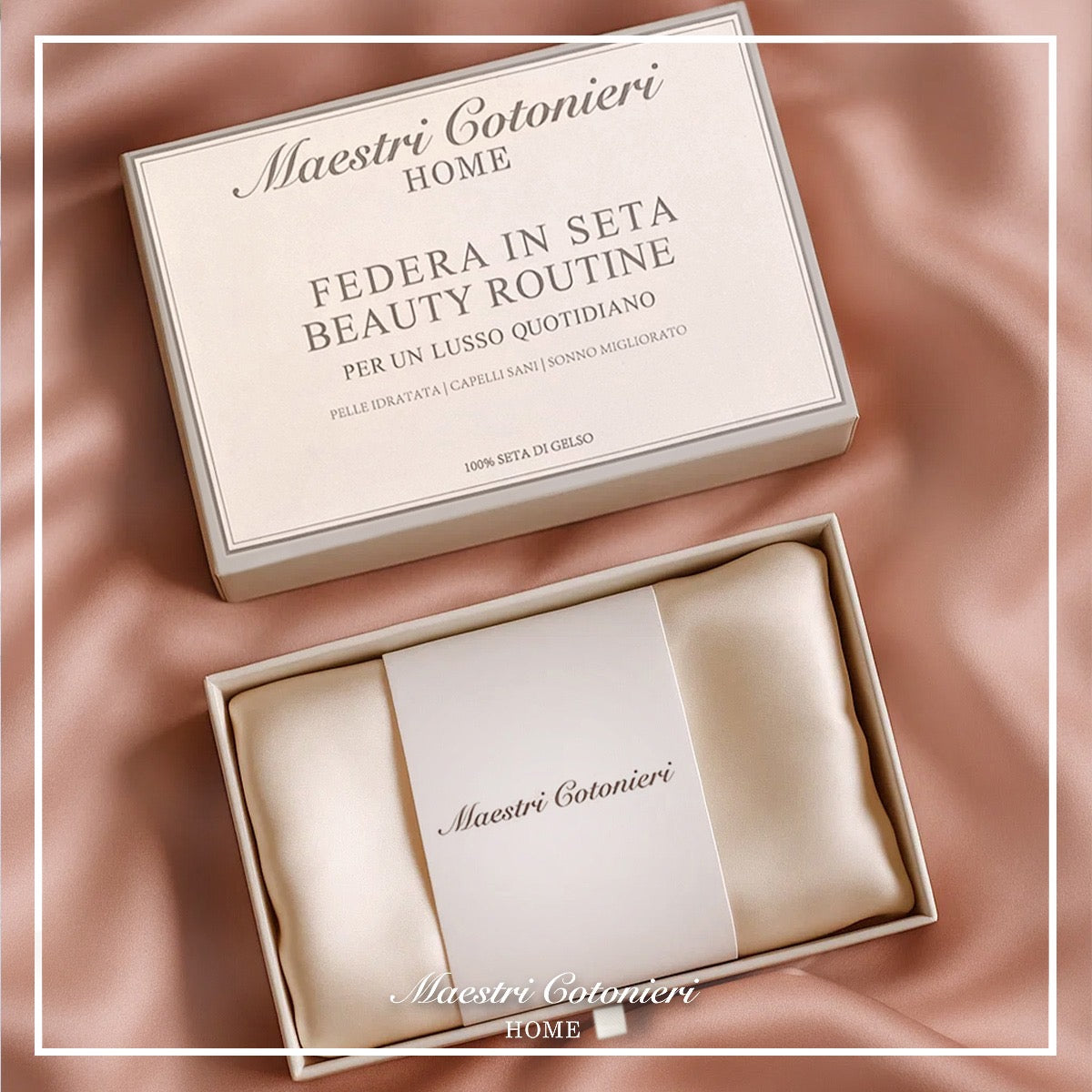 Federa Beauty Routine in 100% Seta di Gelso – Maestri Cotonieri (52x82 cm)