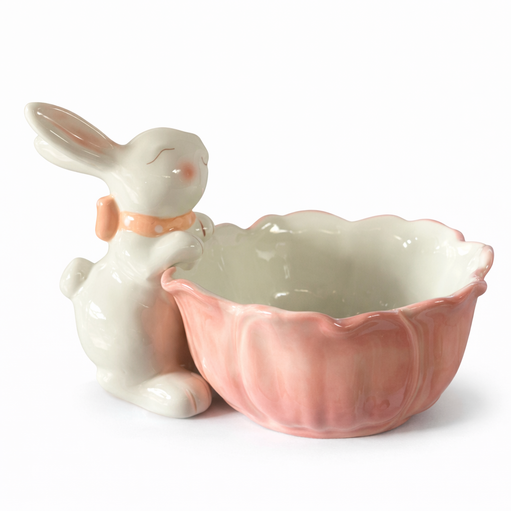 Coniglio Porta Ovetti in Ceramica – Bunny Bowl 22x15 cm