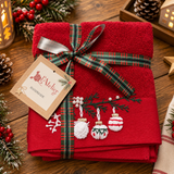 Set Asciugamani Natalizi 1+1 Viso e Ospite Handmade Xmas - L'Atelier17