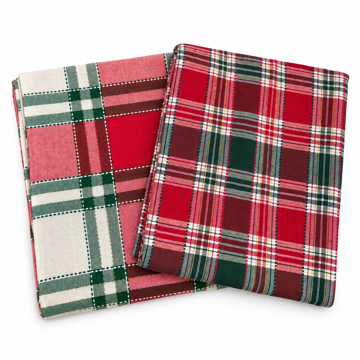 Set 2 Tovaglie Country a Quadroni in Tinto Filo 100% Cotone - L'Atelier17