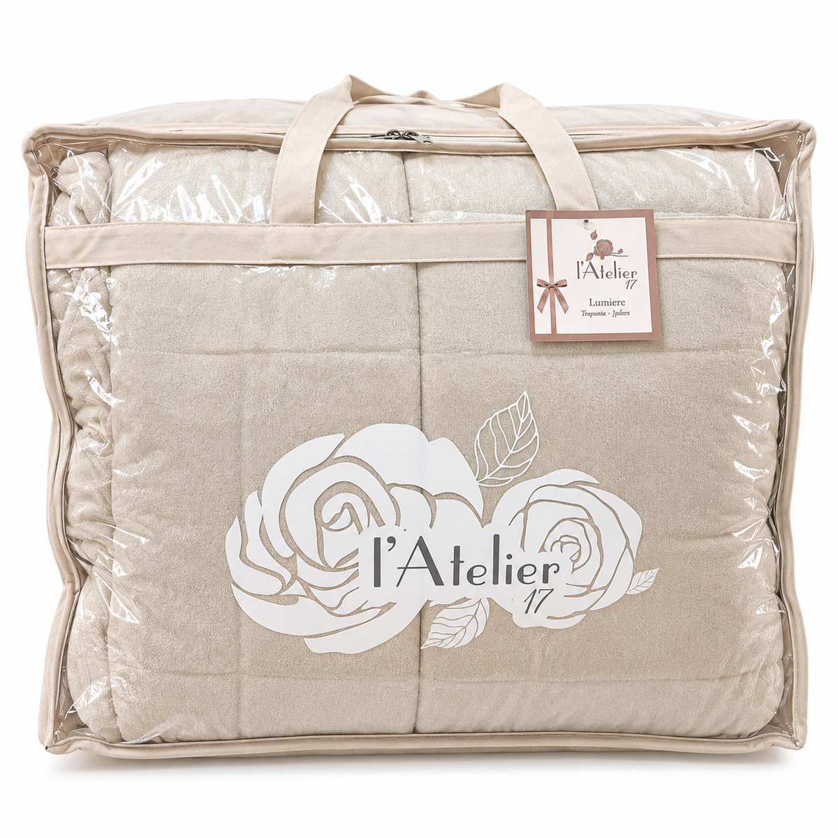 Trapunta Matrimoniale Lumiere Effetto Velluto con Rouches Imbottitura 270 g/m² - L'Atelier17