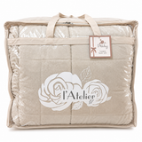 Trapunta Matrimoniale Lumiere Effetto Velluto con Rouches Imbottitura 270 g/m² - L'Atelier17