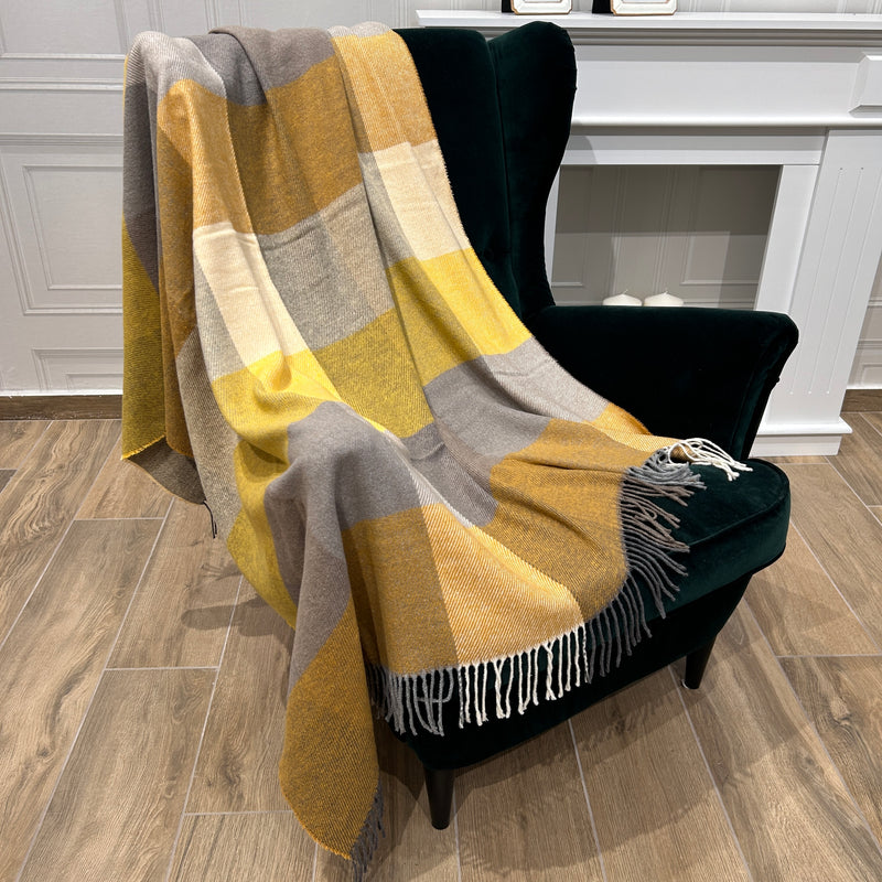 Plaid giallo per Letto Singolo e Matrimoniale - Linea Basic