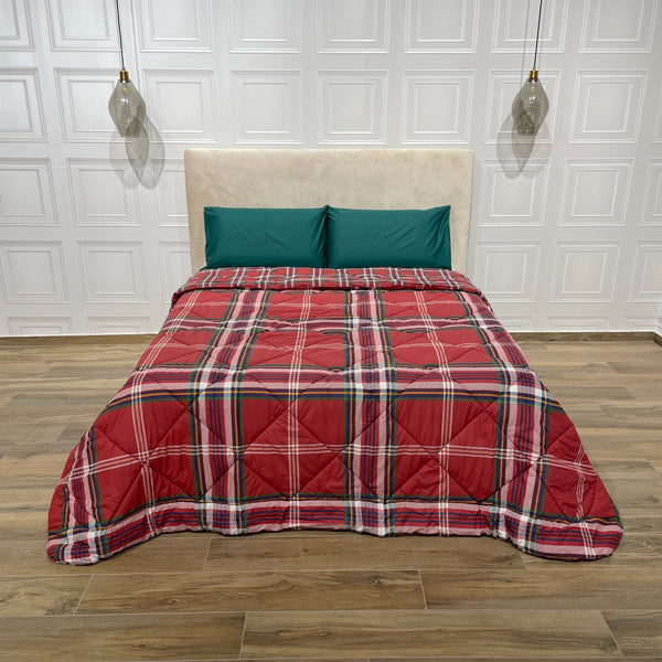 Trapunta piazza e mezza SCOTTISH Rosso By Riviera