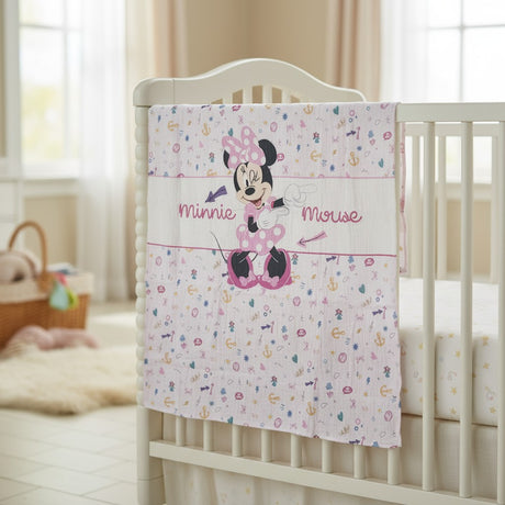 Copertina/Mussola Minnie Mouse 75x100 cm in cotone - Disney Baby