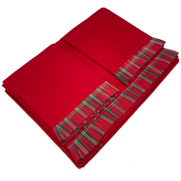 Completo Lenzuola SCOZZESE PLISSETATO by Nausica (Natale)