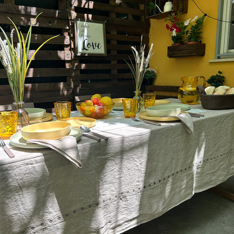 Servizio da tavola  SAMANTHA x12 persone in lino  by Serendipity