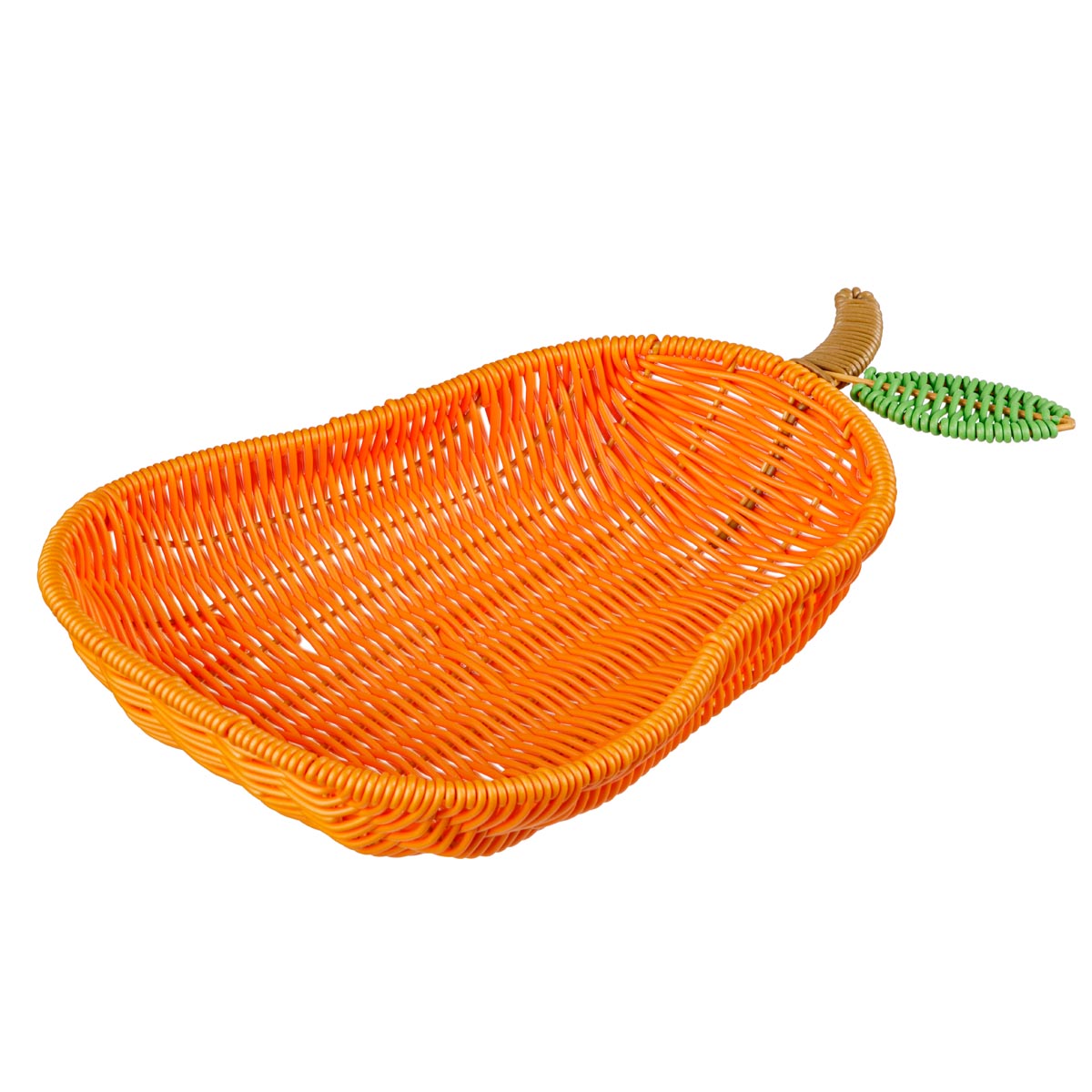 Cestina porta frutta decorativa pera arancione 21x33x6 in filo PP - Montemaggi