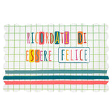 Set 2 Tovagliette Sagomate "Ricordati di essere felice" 43,5x28,5 cm - Montemaggi