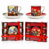 Set 6 Tazzine da Caffè Natalizie c/Piattini con Orsetti - Vestiamo Casa