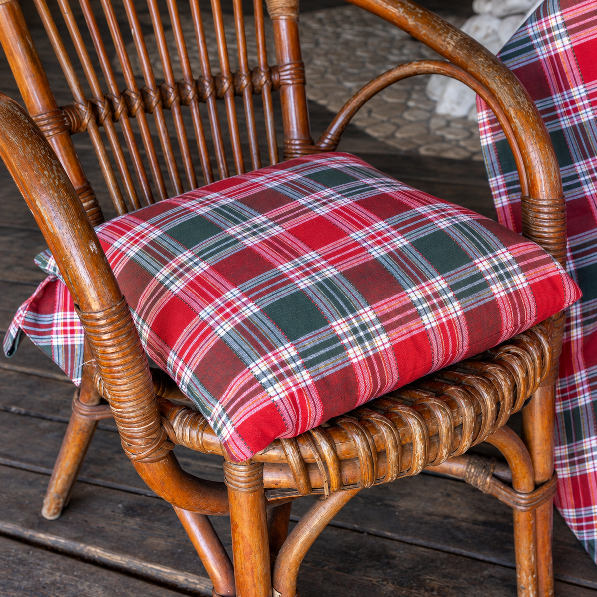 Cuscino Sedia Country Tartan 40x40 cm - L'Atelier17