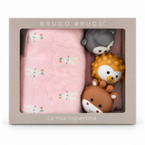 Set Regalo Baby Copertina con 3 Animaletti Sensoriali in Silicone - Bruco Bruco
