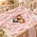 Set Regalo Baby Copertina con 3 Animaletti Sensoriali in Silicone - Bruco Bruco