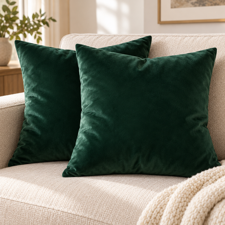 Coppia Cuscini Arredo Velvet 42x42 cm Effetto Velluto Sfoderabili – BA