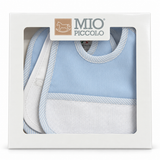 Set 3 Bavetti Neonato 100% Cotone con Inserto Tela Aida art. 191 dis. 007 - Mio Piccolo