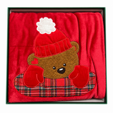 Plaid Natalizio Luna Design Orso 130x170cm - Vingi