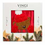 Plaid Natalizio Luna Design Orso 130x170cm - Vingi