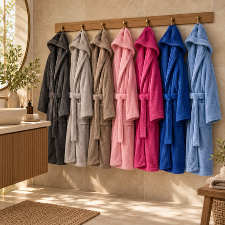 Accappatoio Monaco in Spugna 100% Cotone con Cappuccio – Vingi