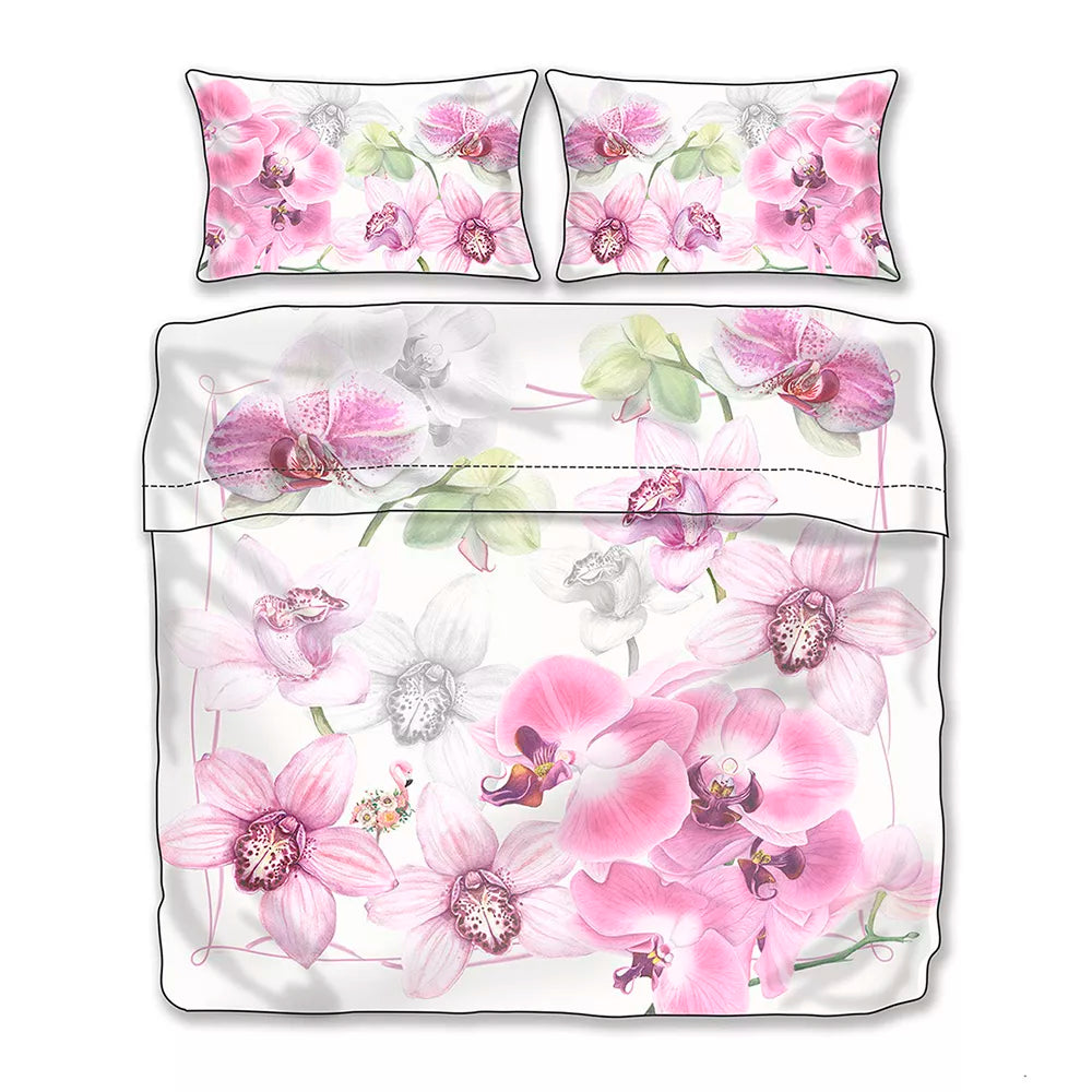 Lenzuola copriletto ORCHIDEA matrimoniale by Tessitura Randi