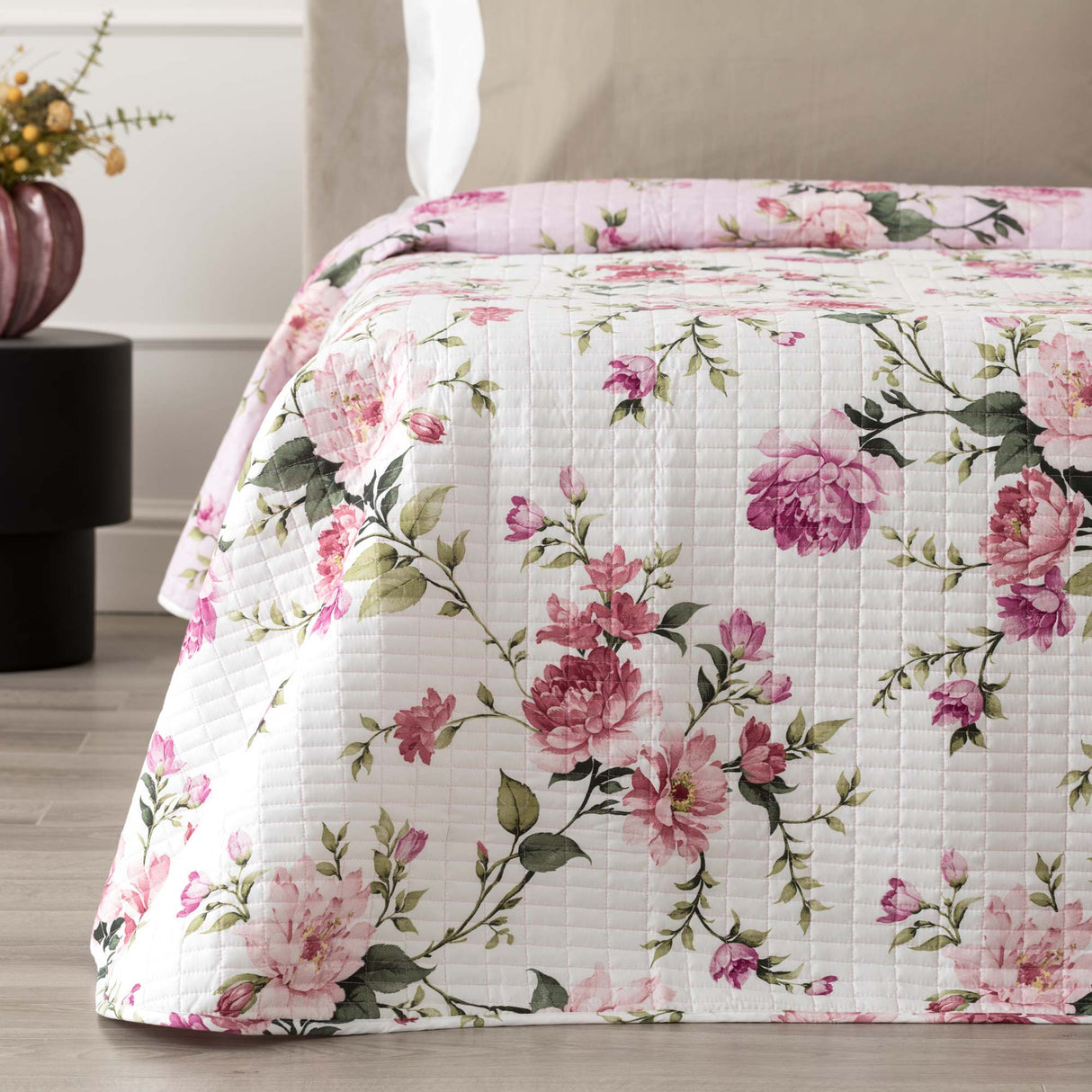 Trapuntino Matrimoniale Double Face EVIE Linea Oro 260x260 cm – Quilt Microfibra Stampata