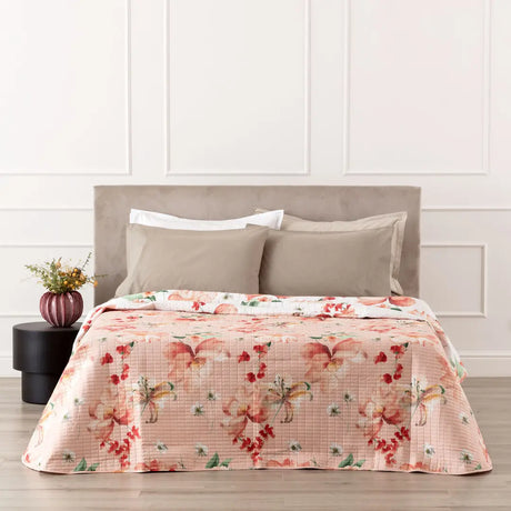 Trapuntino Matrimoniale Double Face Ander Linea Oro 260x260 cm – Quilt Microfibra Stampata (Copia)