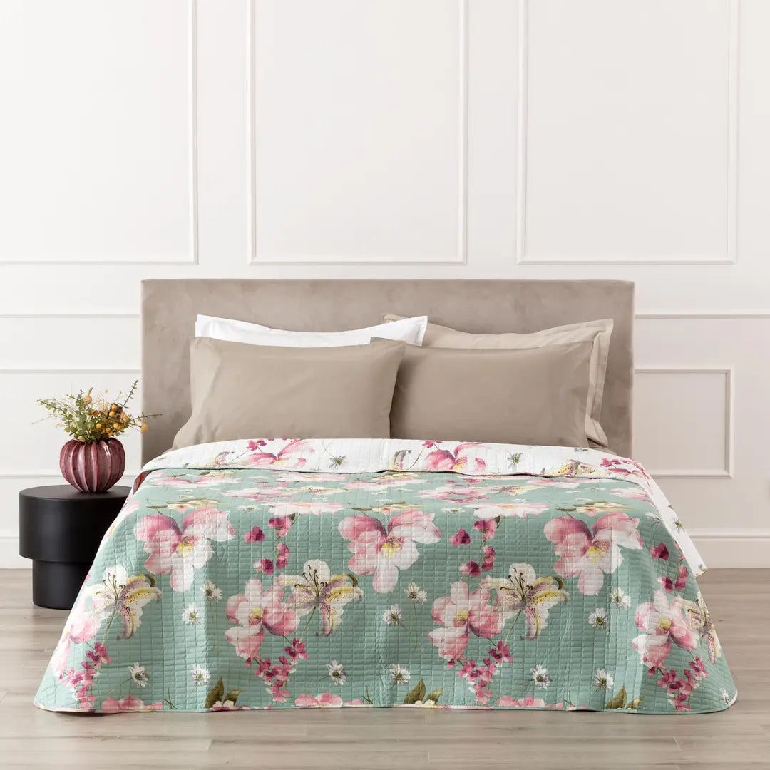 Trapuntino Matrimoniale Double Face Ander Linea Oro 260x260 cm – Quilt Microfibra Stampata (Copia)