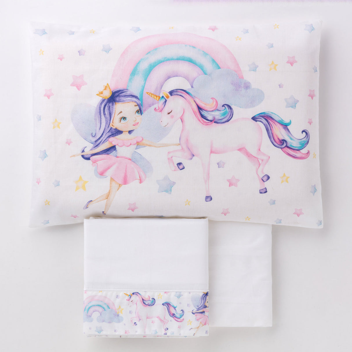 Completo Lettino Baby UNICORNO - Linea oro