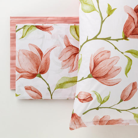 Completo Lenzuola In Cotone Magnolia - Linea Oro