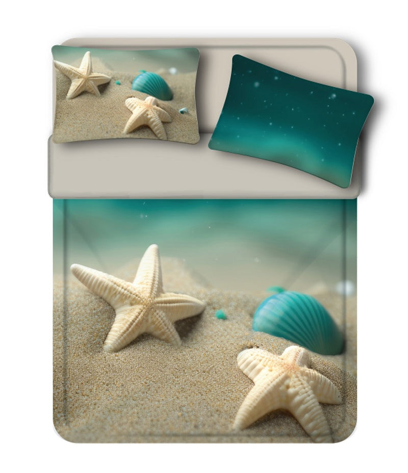 Completo Lenzuola Copriletto STARFISH by Biancaluna