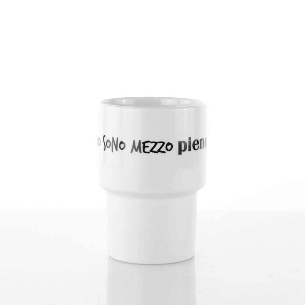 Set 2 Mug 0,50 L Graffiti Mezzo Pieno Vuoto By Weissestal