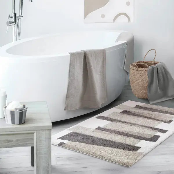 Tappeto Bagno Antiscivolo Bamboo 70x140 in Cotone Tuft Morbido - Gabel